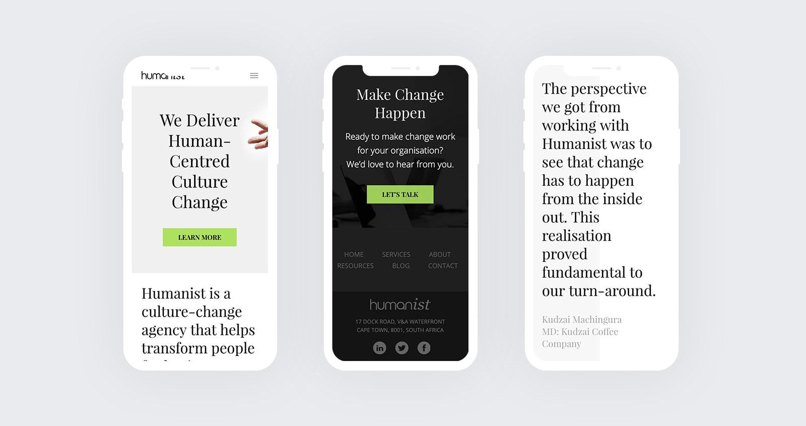 Humanist Responsive Website