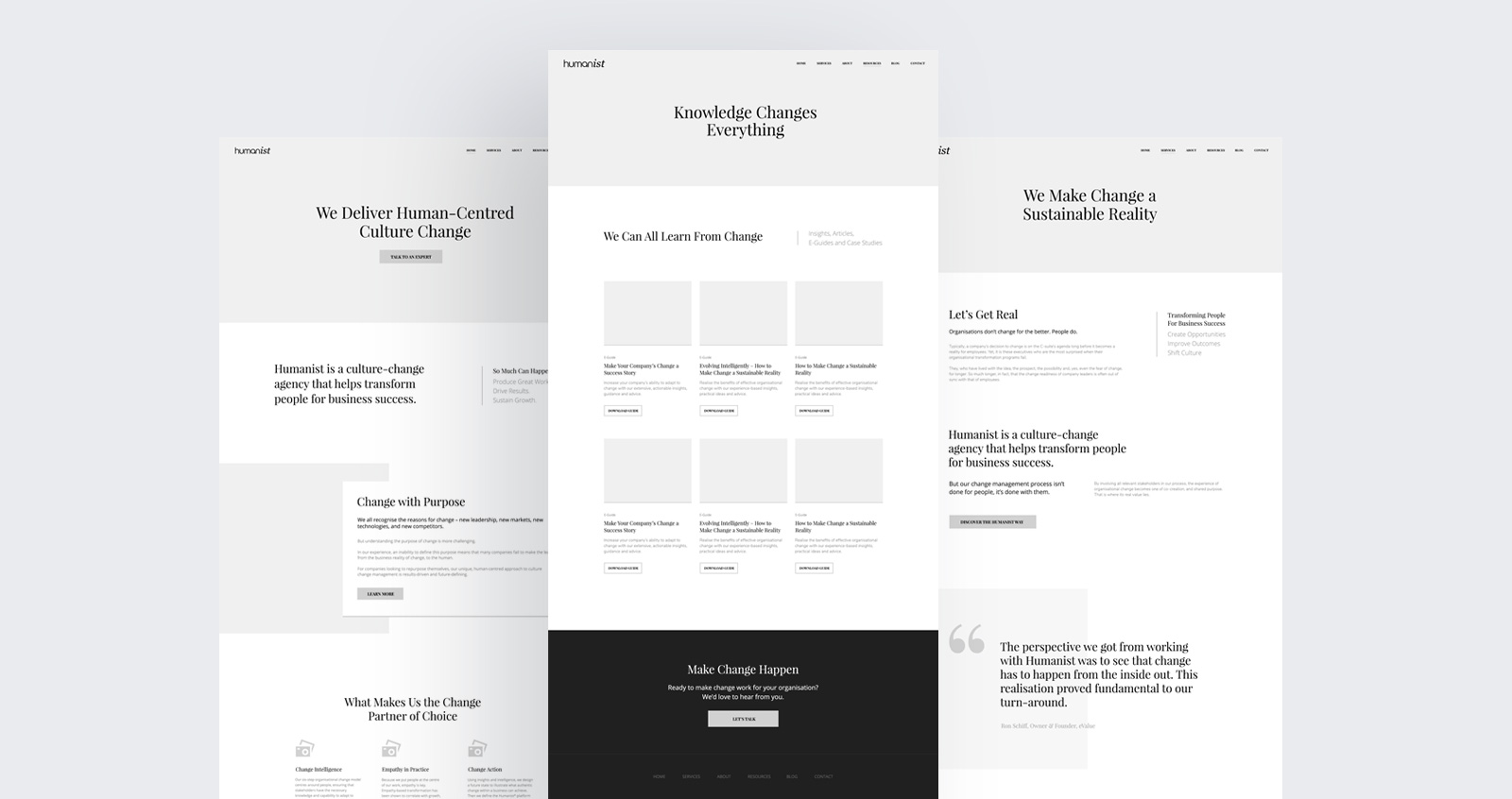 Humanist Website Wireframe